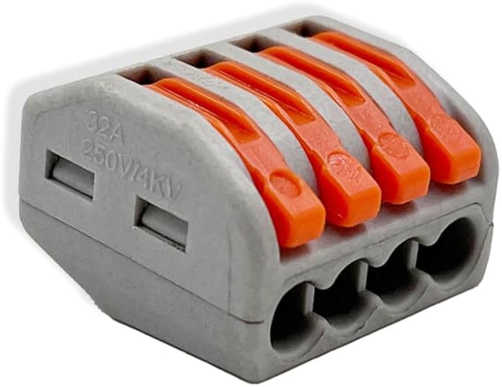 PCT-214 Splicing Connector Terminal 1 In-3 Out, Lever Splicing Connector