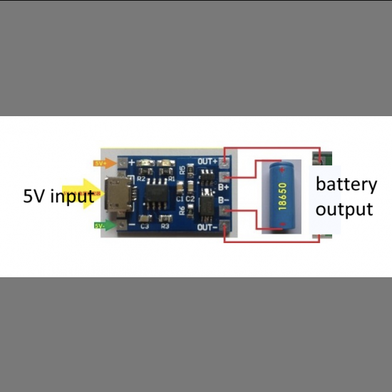 TP4056 1A Li-Ion Battery Charging Micro USB Module with Current Protection